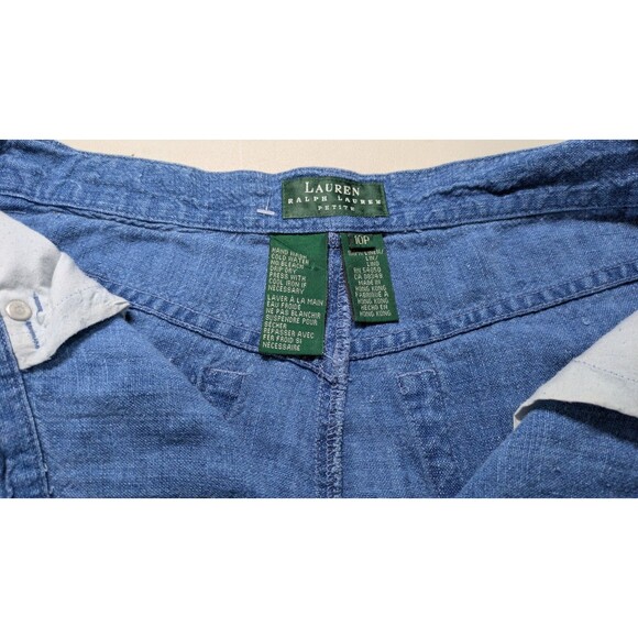 Lauren Ralph Lauren Jeans Womens 10P Petite Straight Leg Denim Stretch Pants - Picture 2 of 9
